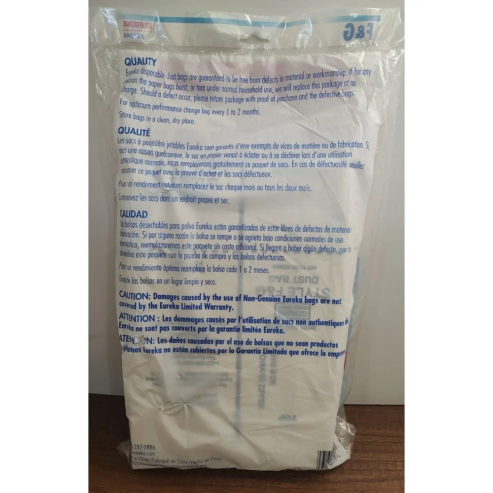 Eureka F & G Disposable Vacuum Bags 10 Pack Of New Factory Sealed #54924B